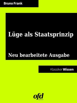 cover image of Lüge als Staatsprinzip